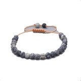 Pulsera De Piedra Natural Marmol Gris Hombre Mujer 2021