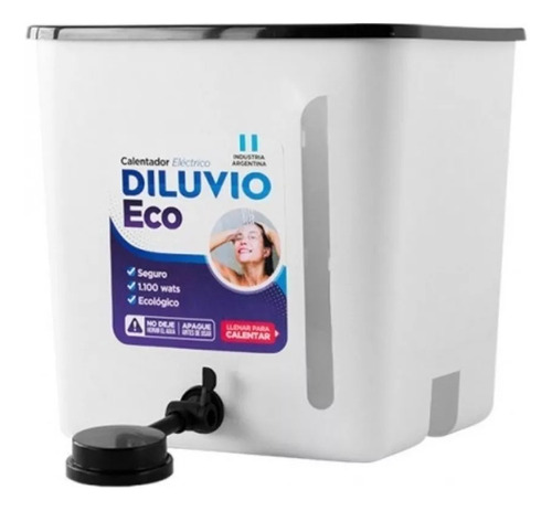 Ducha Calefon Electrico Tanque Plastico 20 L 1100w Diluvio