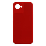 Capa Capinha Case Aveludada Azul Escuro Para Realme C30 6.5