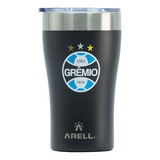 Copo Térmico Arell Com Tampa 500ml Preto Oficial Do Grêmo