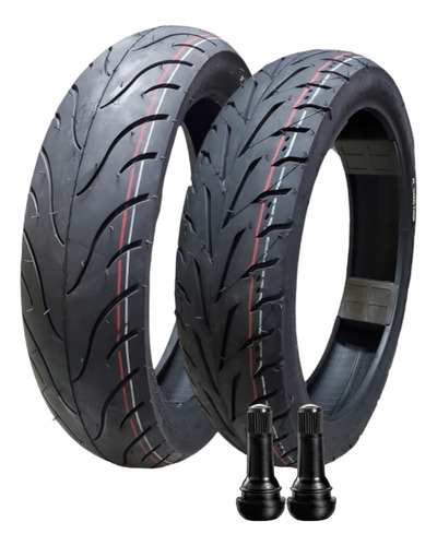 Llantas 140/60-17 + 110/70-17 Power Tire High Grip Tl + Valv