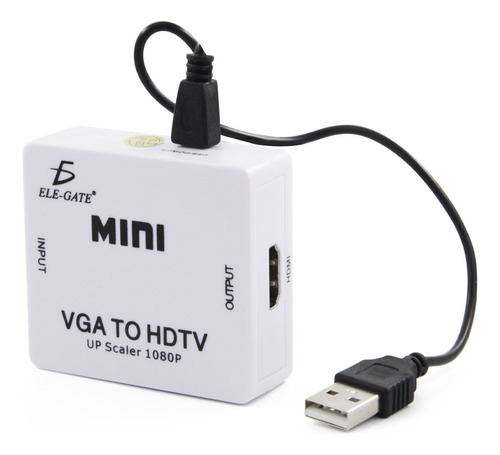 Mini Convertidor Adaptador Señal Vga A Hdmi 1080p Tv