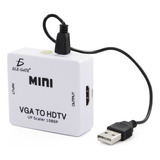 Mini Convertidor Adaptador Señal Vga A Hdmi 1080p Tv