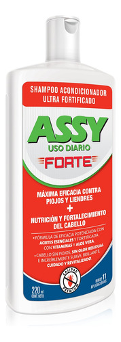 Shampoo Para Piojos Y Liendres Assy Forte Uso Diario 220ml