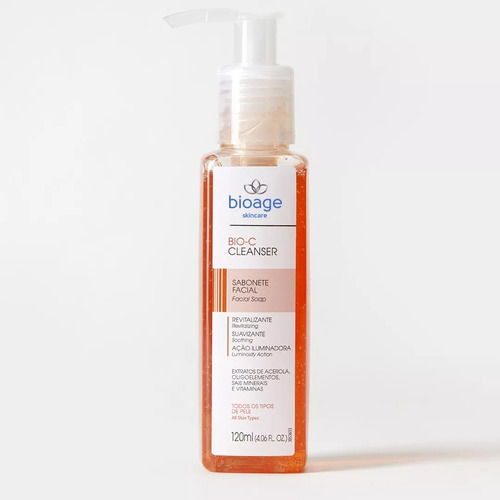 Sabonete Facial Com Vitamina C  Bio-c Cleanser 120ml Bioage 