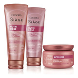 Kit Nutri Rose Siage Eudora Shampoo+condicionador+máscara