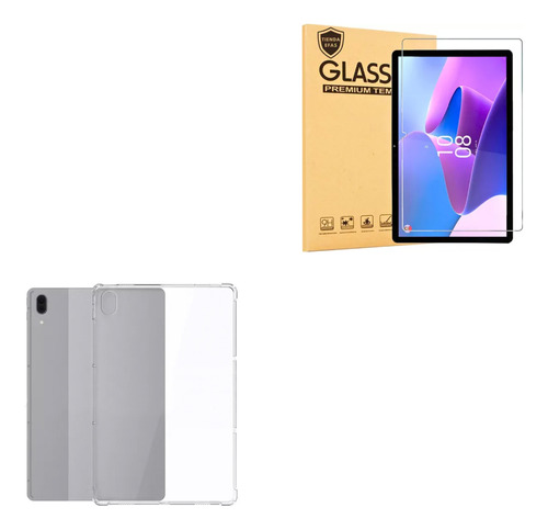 Carcasa Lamina Vidrio Transparente Antigolpe Para Lenovo P11