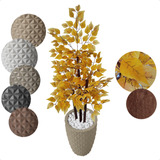 Planta Fícus Amarelo Planta Artificial + Vaso Decoração
