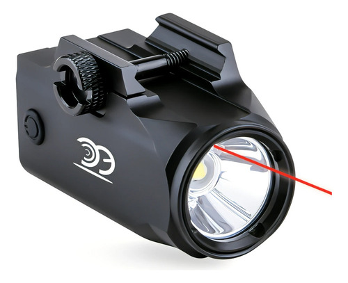Pistola Tática Lanterna Mira Laser Vermelha Trilho De 20 Mm