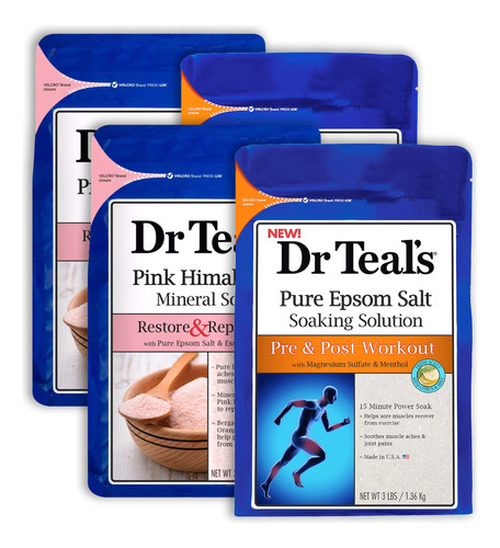 Dr. Teal's Pure Epsom Salt - Jue 3.00 Pound (pack Of 4) Drtl