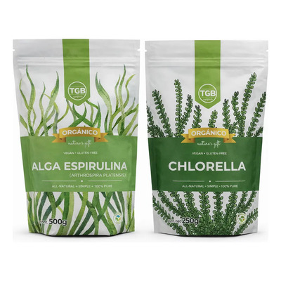 Combo Alga Espirulina 525g + Chlorella 262g. 5% Extra | Envío gratis