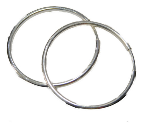 Aros Argollas Cubanas Plata 925 27mm