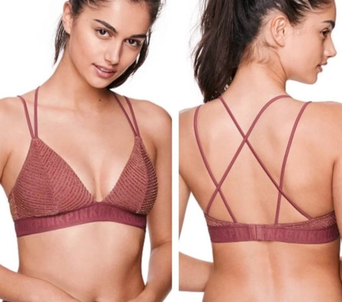 Victoria's Secret Pink Conjunto Bralette Cachetero Original