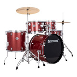 Batería Ludwig Accent Series 5 Piezas Drum Set Bombo 22 Red