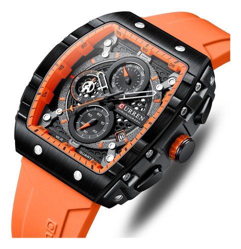 Reloj Curren Cuadrado Fashion Hombre Deportivo Cronógrafos