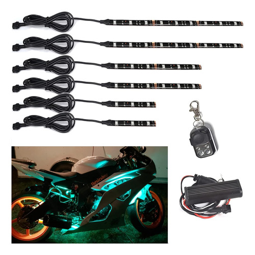 Kits De Luces Led Para Motocicleta, Impermeable, Multicolor,