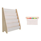 Rack Para Livros Infantil Standbook + Guarda Legos Pocket