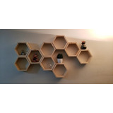 Repisas Flotantes Hexagonales, Decorativas Hogar