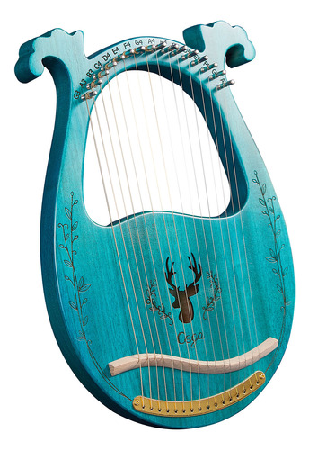 Juego De Pegatinas Lyre Harp, De Madera, Con 3 Cuerdas Adici