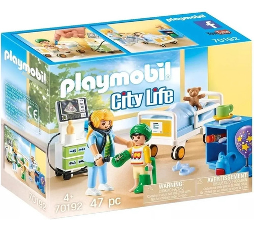 Playmobil City Life Sala Hospital Infantil 70192 C/stickers