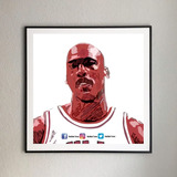 Michael Jordan Poster Con Marco Y Realidad Aumentada