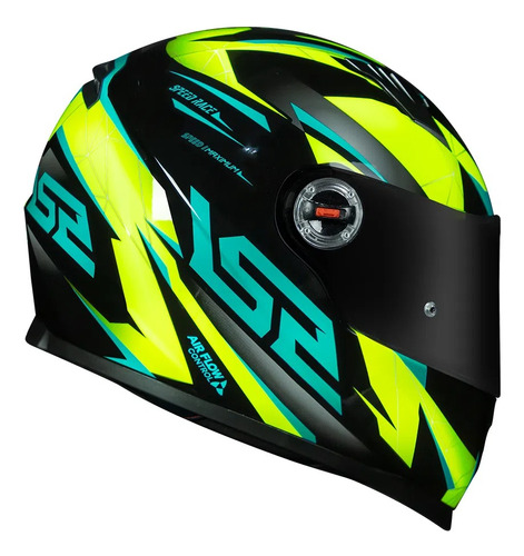 Capacete Ls2 Ff358 Draze Preto Amarelo Verde