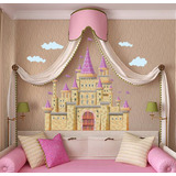 Vinilo Decorativo Infantil Castillo I04. Sticker Princesas