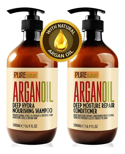 Kit Shampoo & Acondicionador Argan Keratina No Sulfatos