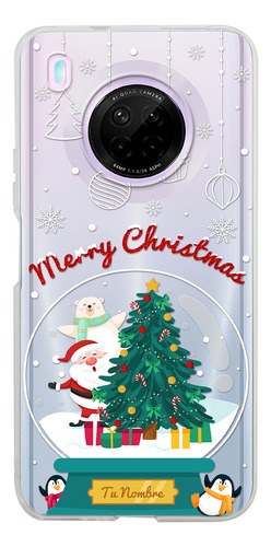 Funda Para Huawei Santa Claus Navidad Con Tu Nombre