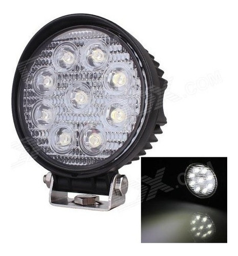 Pieza Faro Led Cree Barra 9 Led 27w Redondos Jeep 4x4 Off