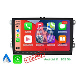 Estéreo Android Vw Jetta Polo Golf Gps Usb Bt 2/32gb Carplay