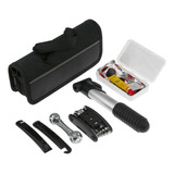 Kit Herramientas Para Bici / Inflador + Estuche + Parches