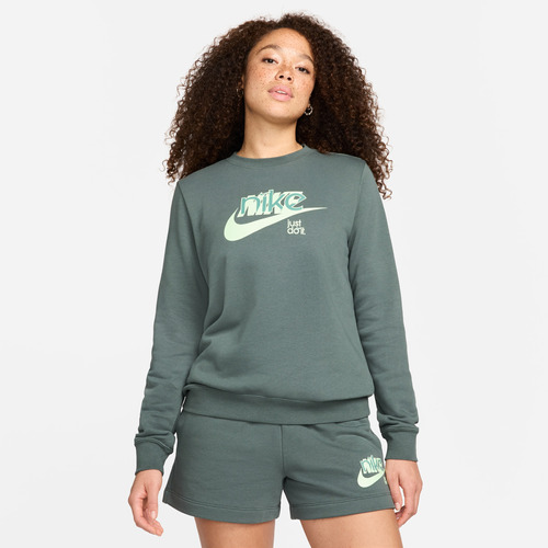 Polerón Nike Sportswear Club Fleece Mujer Verde