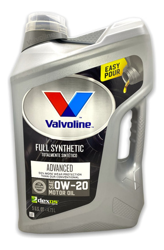 Aceite Sintetico 0w20 Valvoline Advanced Dexos 1 5l + Regalo