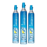 Pack 3 Cilindros Co2 Celeste Nuevos Sodastream Color Azul