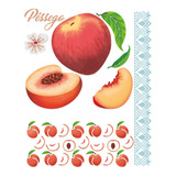 Stencil Pintura Fruta Pessêgo Str-241 20x25 Litoarte