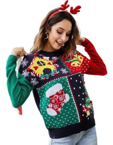 Suéter Navideño De Navidad Ugly Sweater Christmas Cálido [u]