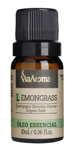 Óleo Essencial Lemongrass 10ml Capim Limão - Via Aroma