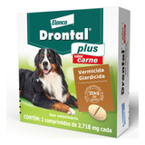 Vermífugo Drontal Plus Sabor Carne Cães De 35 Kg 2 Comp