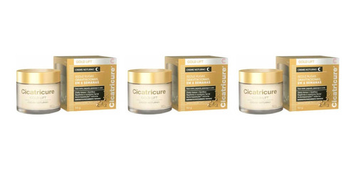 Cicatricure Gold Lift Noite Creme Antissinais 50g (kit C/03)