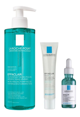 La Roche Gel Effaclar Microexfoliante 400+serum+effaclar Duo