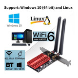 Adaptador Wi-fi 6 2.4g/5ghz Intel Ax200 Com Bluetooth 5.2