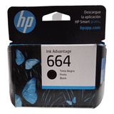 Cartucho Hp 664 Negro F6v29al Original 1115 2135 2675 5075