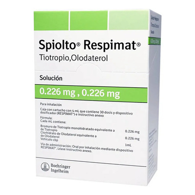 Spiolto Respimat Solución Para Inhalación, 1 Cartucho Con 4 Ml (30 Dosis) Y Dispositivo Dosificador (respimat) | Envío gratis