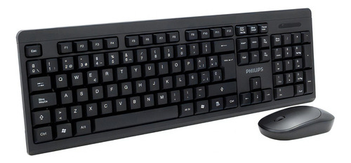 Spt6324 Combo Teclado + Mouse Inalambrico Philips Negro