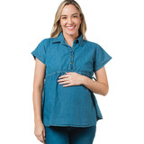 Blusa Maternidad Mezclilla Con Amarre - 182