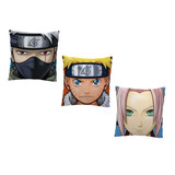 3 Almohadas 30x30 Cm Naruto Kakashi Sakura Anime Otaku 