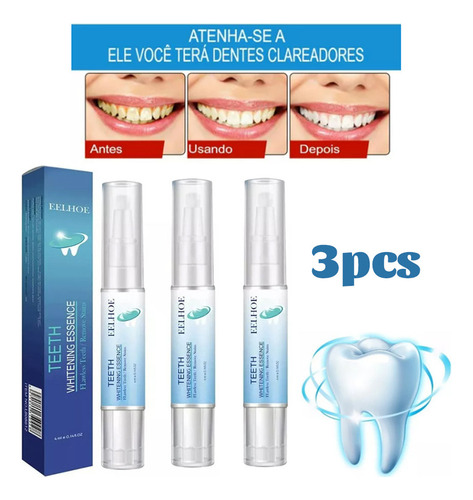 X3 Um Kit Profissional Para Limpeza Dentes Brancos E Branque