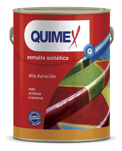 Esmalte Sintético Brillante 4 Litros Grupo 1 Quimex Color Rojo Bermellón