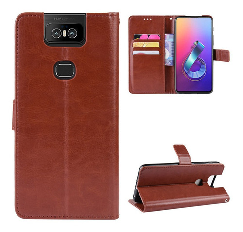 Funda De Piel Con Tapa Para Asus Zenfone 6 Zs630kl Business